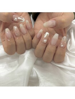 ホワイトチョコネイル＊＊