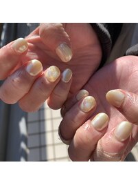 黄色のオーロラネイル♪♪