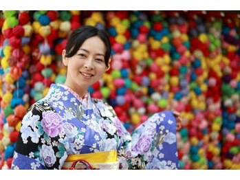 スプリング spring/お着物ドレス等　襟足深め