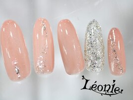 ワンカラー×ラメネイル