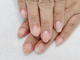 グラデーション×ラメライン