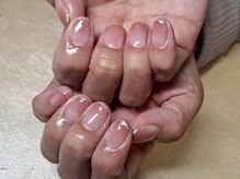 ウープスネイル 盛岡カワトク店(OopsNAIL)/グラデ×ラメライン