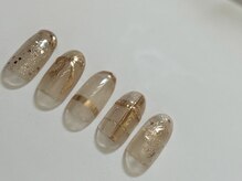 レトネイル レトネイル 大阪梅田(reto nail)/ゴールド/リボン/冬ネイル