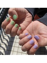 Mネイルアンドカフェ シェレステ/春ネイル^_^