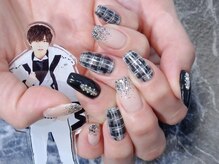 ラルネイル 大宮(Lull. nail)/#チェック#モノクロ#推しネイル