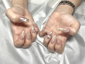 ヤシネイル(Yashi Nail)/シンプル持込 リボン ミラー