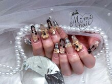 ミミネイル(Mimi nail)/ツイード×チョコ