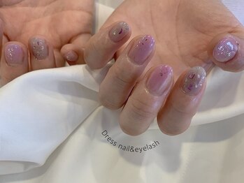ドレス(Dress nail＆eyelash Lolonois)/パープルニュアンスシェルカラー