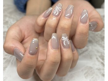 パーミル アイ アンド ネイル クマモト(permille ‰ eye&nail Kumamoto)/ミラーフレンチネイル