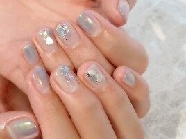 #雫ネイル#オーロラ#ニュアンス