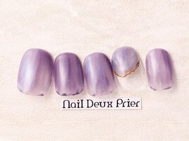 シンプルパープルネイル