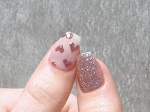 エムプラスネイル 新宿(M+Nail)/ハート★フラッシュネイル