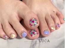 ネイルアトリエルカ(nail atelier LUCA)/W-441 カラフルシェルネイル