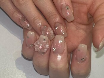 アイネイルズ 大宮店(I nails)/チーク×リボン