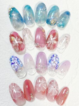 ネイルサロン レーヌ(nail salon Reine)の写真/【梅田/エスト.ヘップ近く】駅チカ徒歩5分&最終受付20時★理想のデザインがきっと見つかる＊