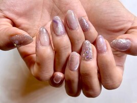 キラキラフラッシュネイル