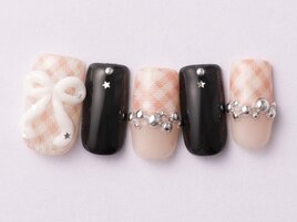 韓国３Dリボンチェック11060yen