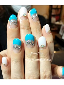 ノワール ネイルアンドスクール(Noire)/★夏カラーでWフレンチ★