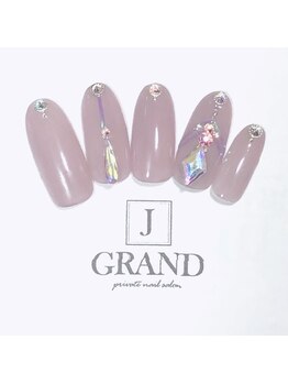 ジェイグランド(JGRAND)/くすみパープルネイル