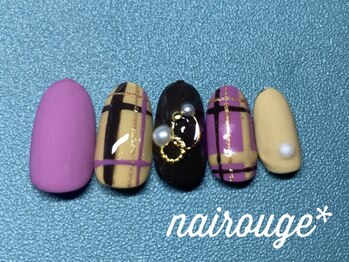 ネイル―ジュ 札幌大通店(nairouge*)/秋チェックネイル♪