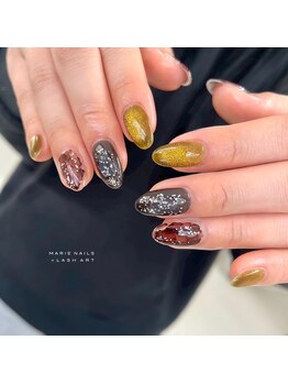 マリー ネイルズアンドラッシュアート モザイクモール港北店(MARIE NAILS & LASH ART)/定額￥7700 インクアート 0501c