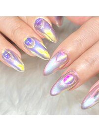 うるうるオーロラネイル￥12,650