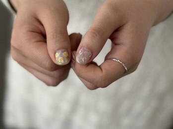 アース コアフュールボーテ 笛吹店(EARTH coiffure beaute)/レトロ手描きフラワー