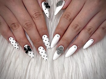 ネスネイル 池袋(Nes.nail)/リボン×ドット