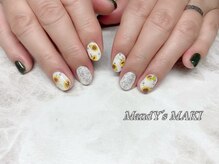 マンディーズ(MandY's)/ボルドー/カーキ/ひまわり