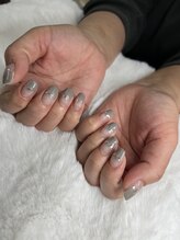 ユニティネイル(Unity nail)/グレー×ラメネイル◎