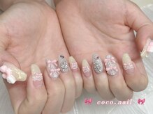 ココネイル 吉祥寺(coco.nail)/ガーリーレース パステル リボン