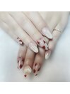 バレンタインデーのネイルアート