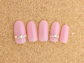 ピンク♪シンプル　ストーン