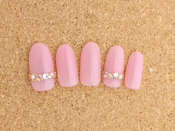 ネイルサロン ブランロール 白金店(Nail Salon Blanl'or)/ピンク♪シンプル ストーン