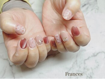 フランセス(Frances)/手書き桜ネイル