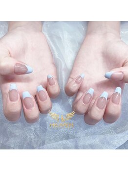ヘブン ネイル 鶯谷(HEAVEN Nail)/ブルーフレンチネイル