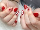 リボンネイル ハートネイル