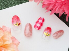 韓国風☆イチゴ風nail