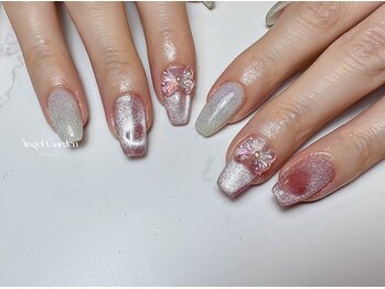 エンジェルガーデンネイル 池袋店(Angelgarden nail)/マグネットリボンネイル