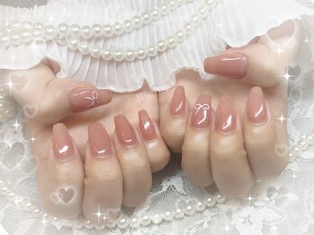 ネイルアンドまつげエクステ リッチエイト 原宿店(Rich8)/シンプル定額☆リボンネイル