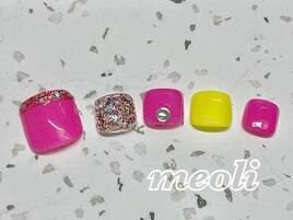 ラメミラーアート+ストーン