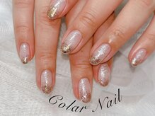 コラールネイル 本町(Colar Nail)/脱・甘すぎ！大人の艶ピンクラメ