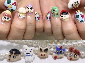 ドットミーバイシュエット(dot Me by chouette)/カラフルキャラクターネイル