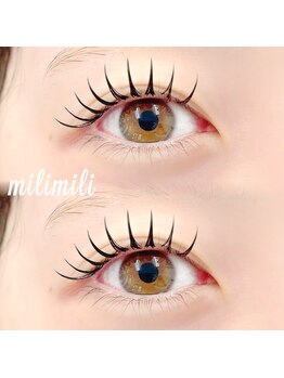 ミリミリ(milimili)の写真/【モチが良いと口コミ好評価多数の実力派サロン★】ダメージレスで気になる自まつ毛への負担を軽減!