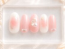 桜/うるつや桃色夏のチークネイル
