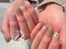 ユーネイル(U-nail)/グレー×カラーシェル