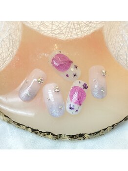 ベリー(berry)/定額¥7500 紫陽花ネイル