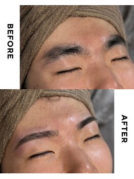 ミミ 大阪(MIMI)の写真/骨格にに合わせたアイブロウワックスと眉の濃さを整える毛量調整ができるサロン。