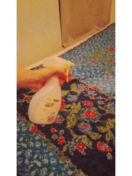 ヌアボーランブルー Nuad Bo Rarn BLUE/アルコール消毒の徹底