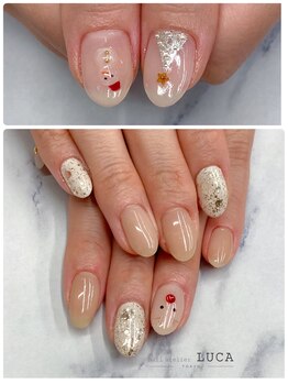 ネイルアトリエルカ(nail atelier LUCA)/M-55 オフィスクリスマスネイル